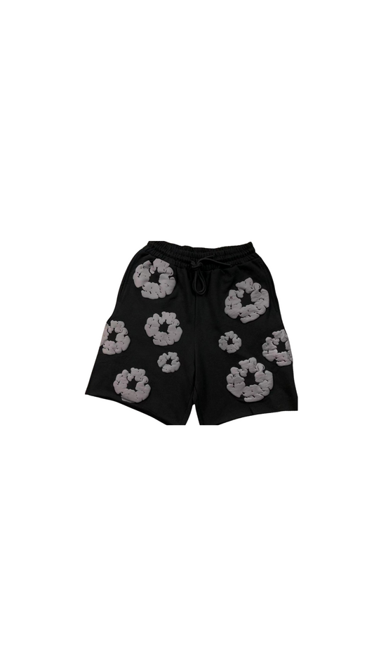 Denim Tears JET Black Wreath Shorts™